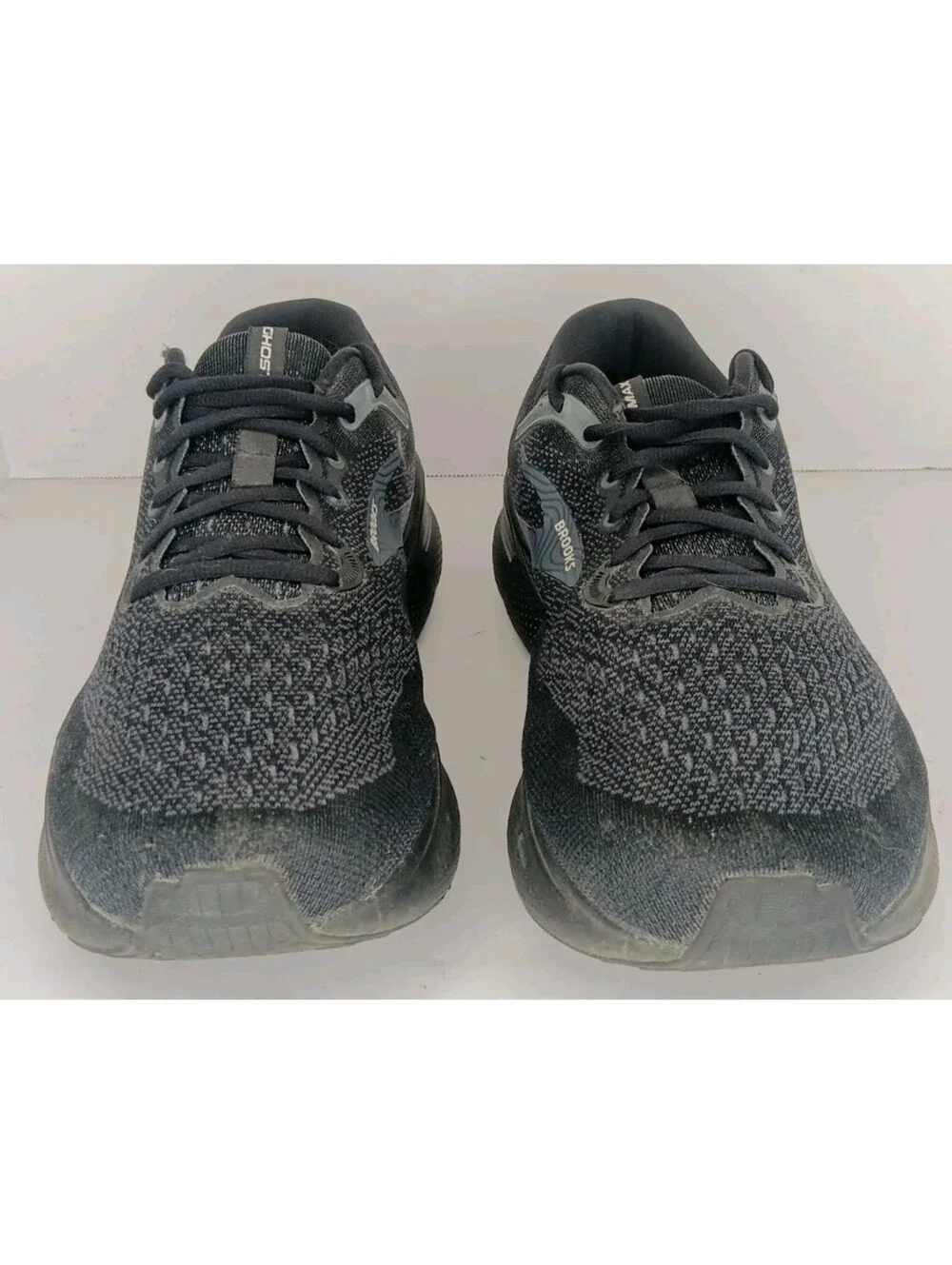 Brooks Ghost Max Running Shoes Black Mens Size 12 (2E) Wide Walking Cushion